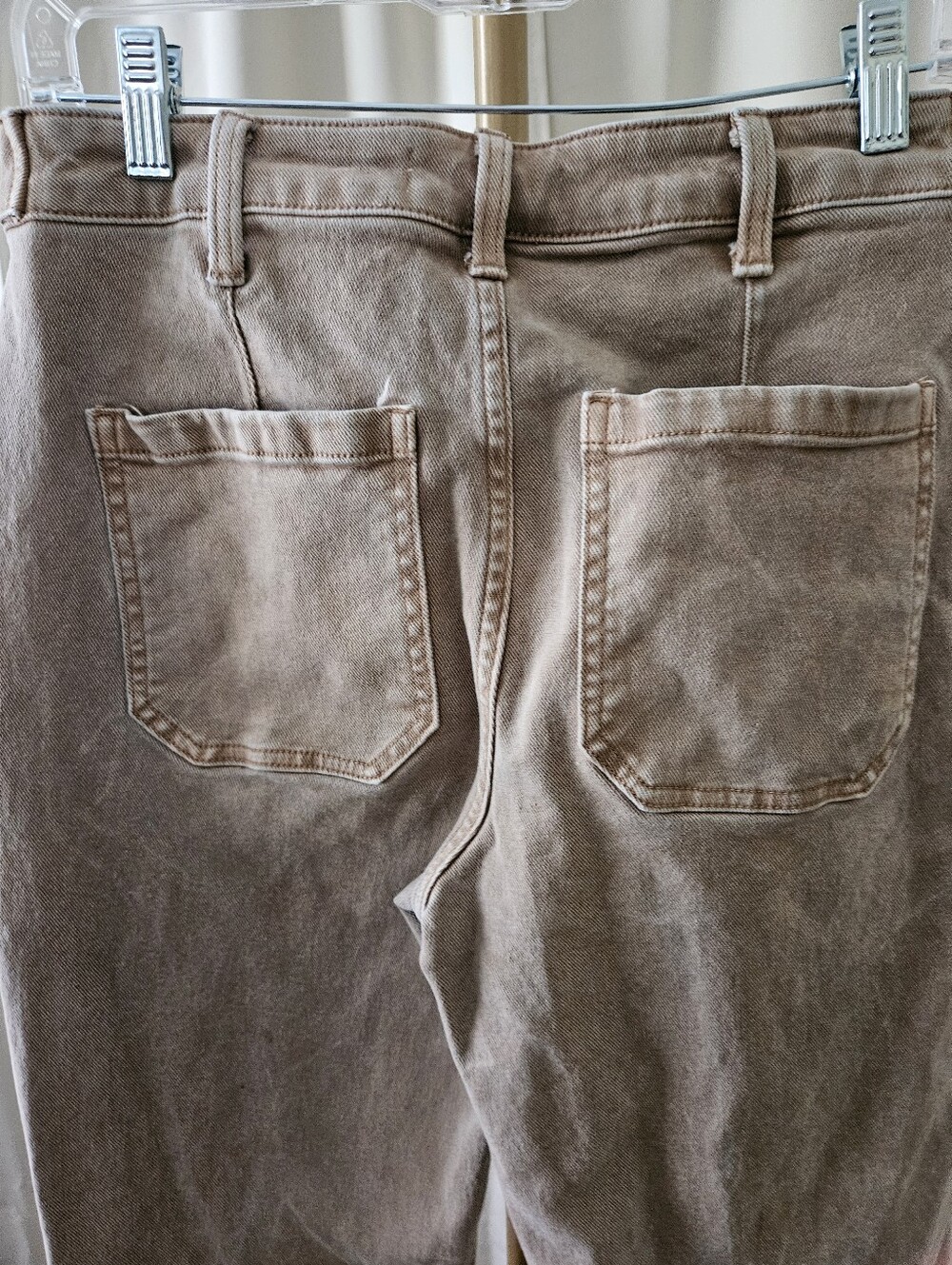 Flying Monkey Wide Leg Tan Denim Jeans Sz 28 🤎 - Picture 6 of 6